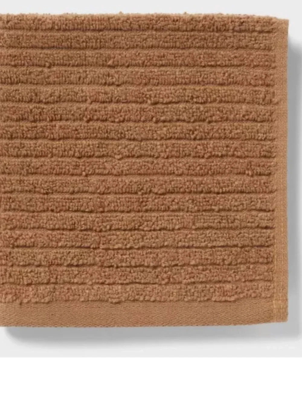 Threshold Dapper Brown Ribbed Hand Towels & Washcloths 4-Piece Set